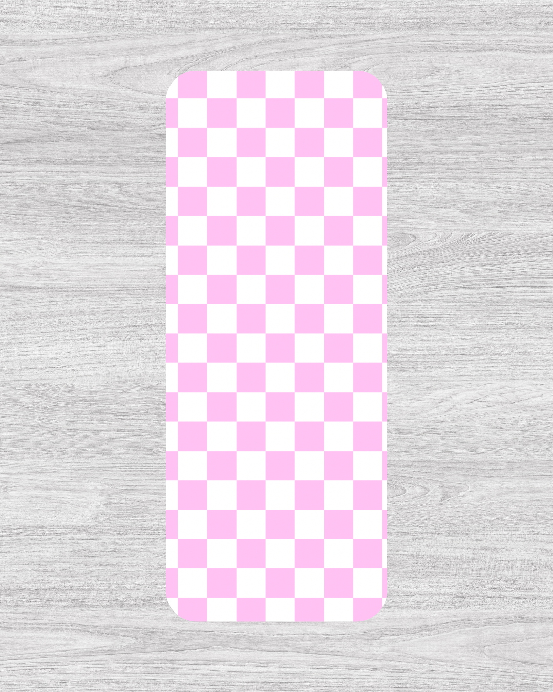 Pink Check Bookmark