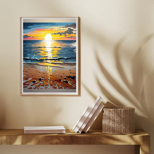 Beach Sunset Portrait Print