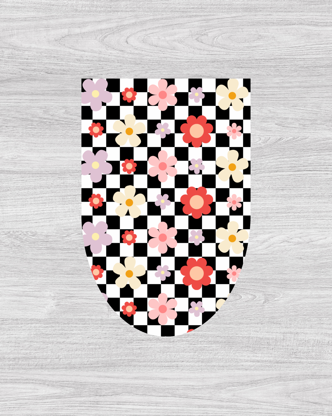 Check Floral Magnetic Bookmark