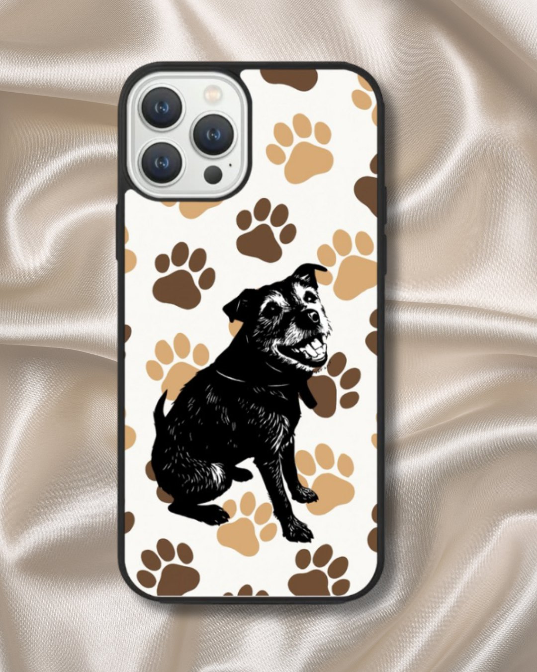 Stencil Brown Paw iPhone Case