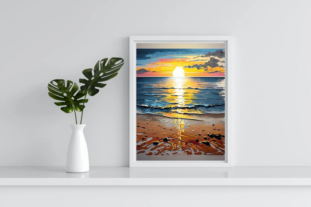 Beach Sunset Portrait Print