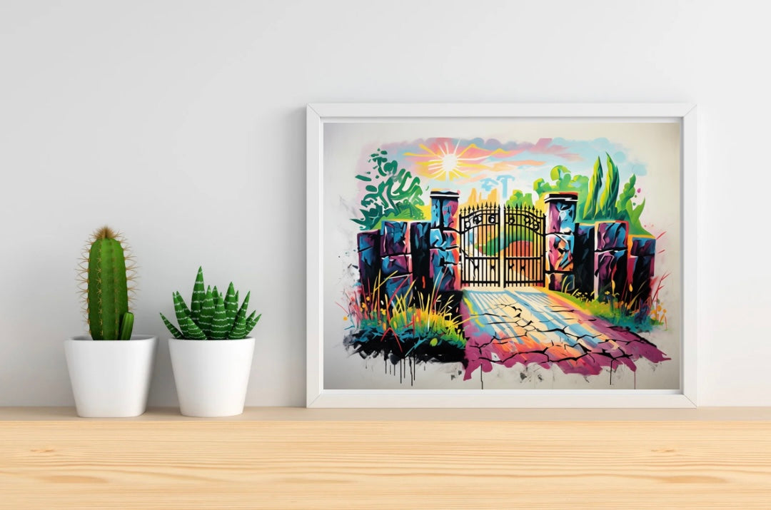Sunset Gate Background Landscape Print