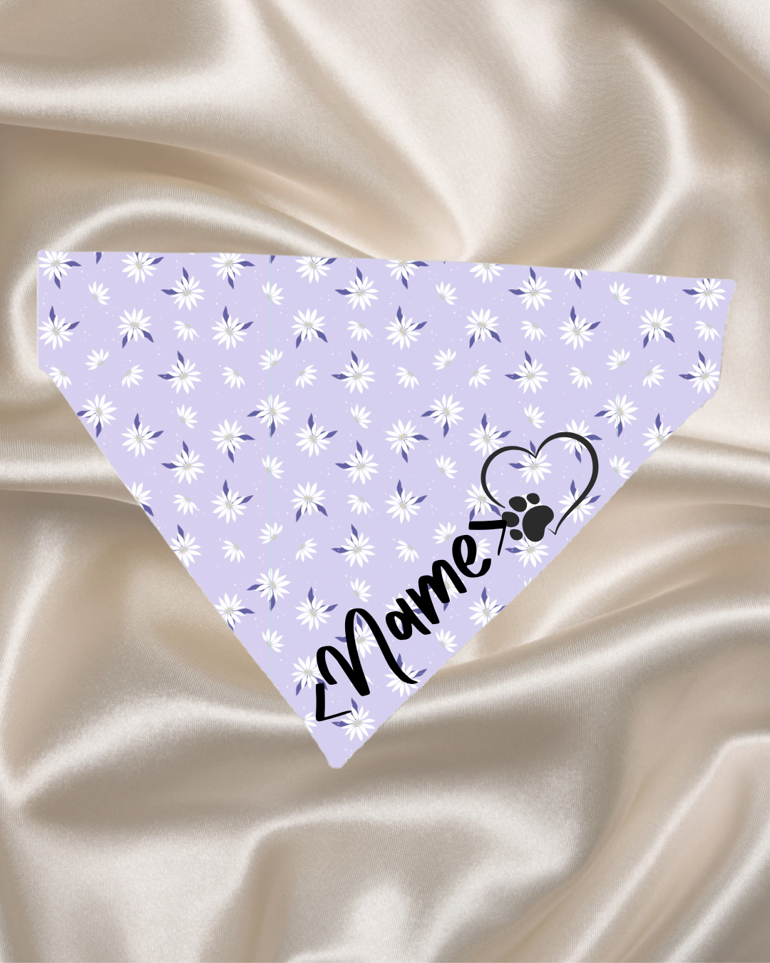 Personalised Purple Daisy Petal Bandana