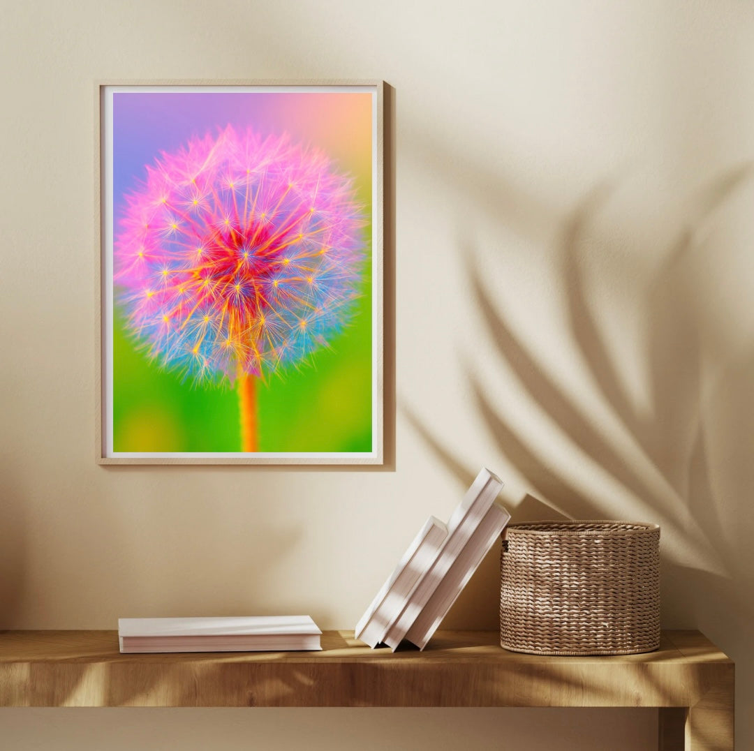 Bright Dandelion Portrait Print
