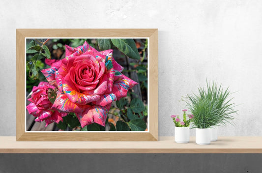 Pink Rose Landscape Print