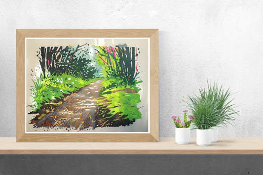 Pathway Background Landscape Print