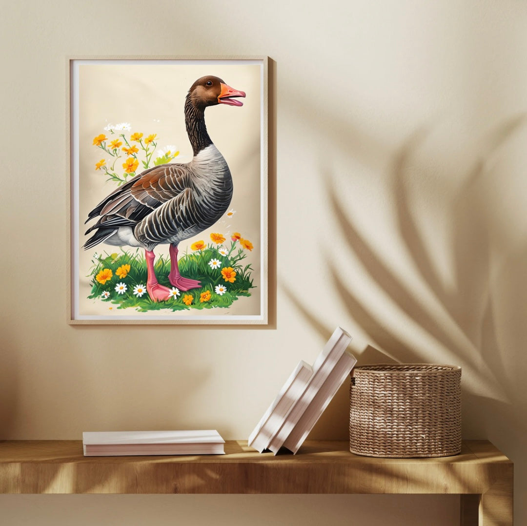 Goose Portrait Print