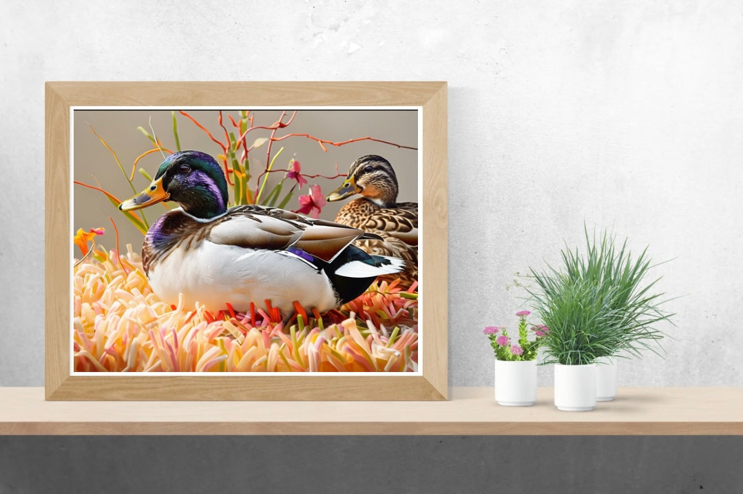 Ducks Landscape Print