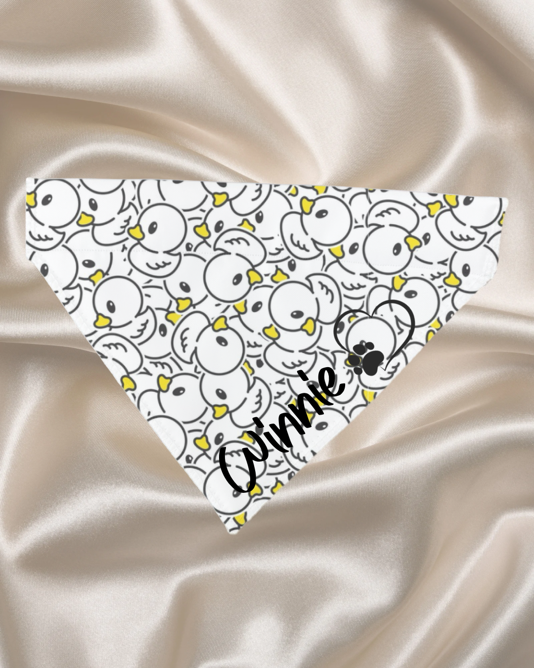 Personalised White Duck Bandana