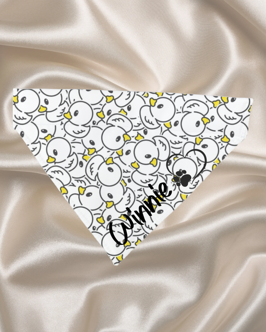 Personalised White Duck Bandana