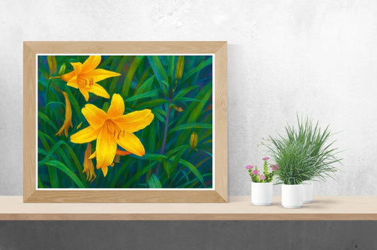 Yellow Lily Landscape Print