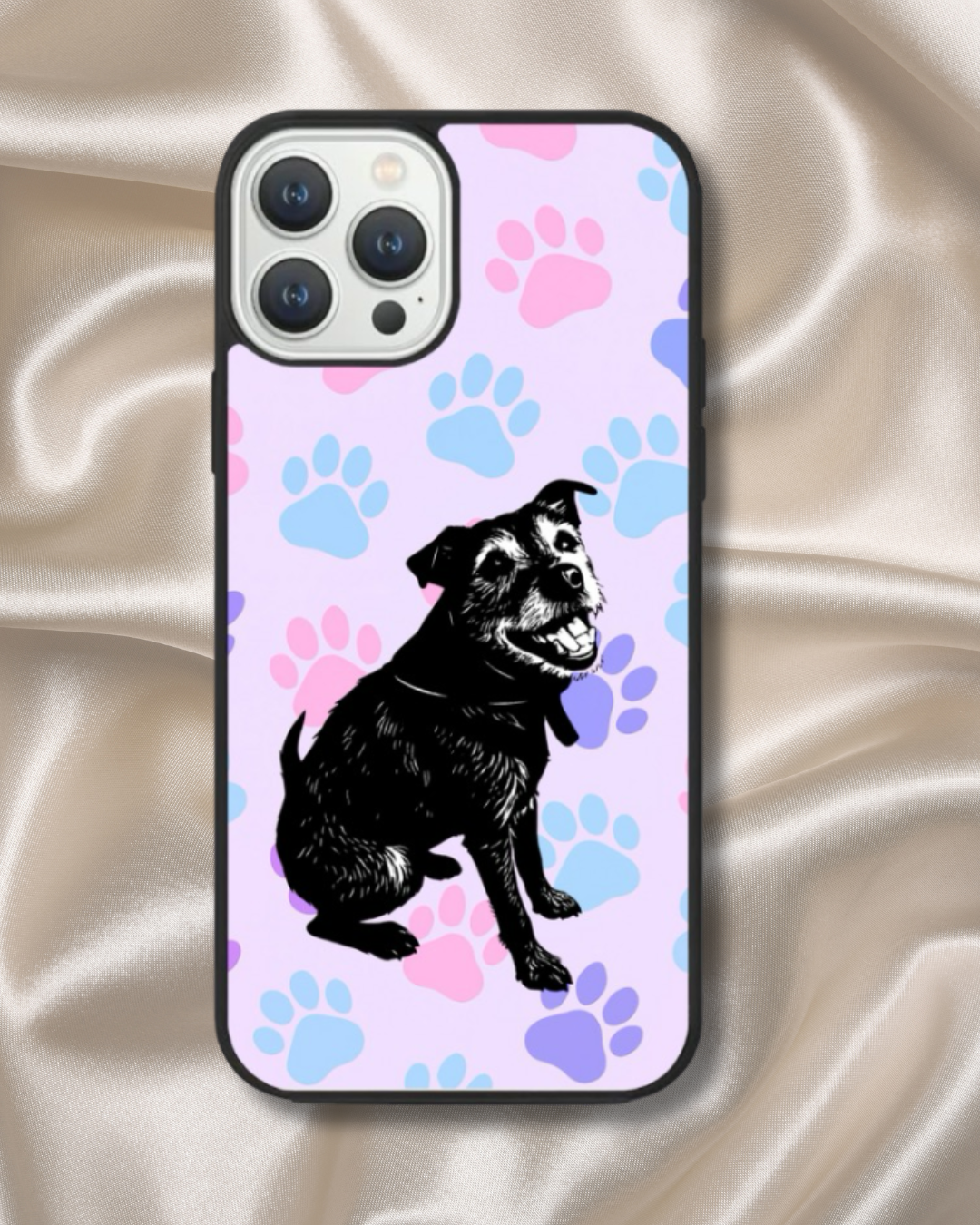 Stencil Pink Paw iPhone Case