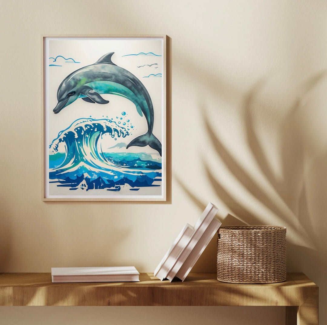 Dolphin Portrait Print