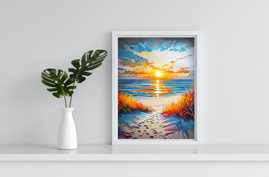 Sunset Beach Portrait Print