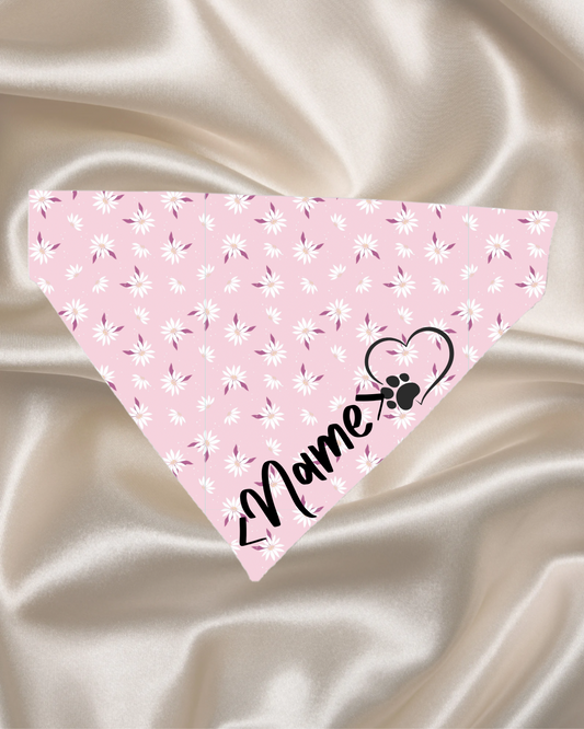 Personalised Pink Daisy Petal Bandana