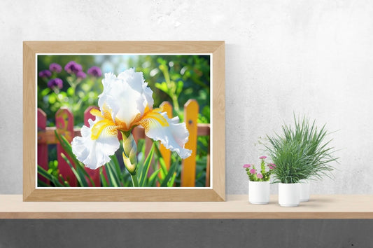 White Iris Landscape Print