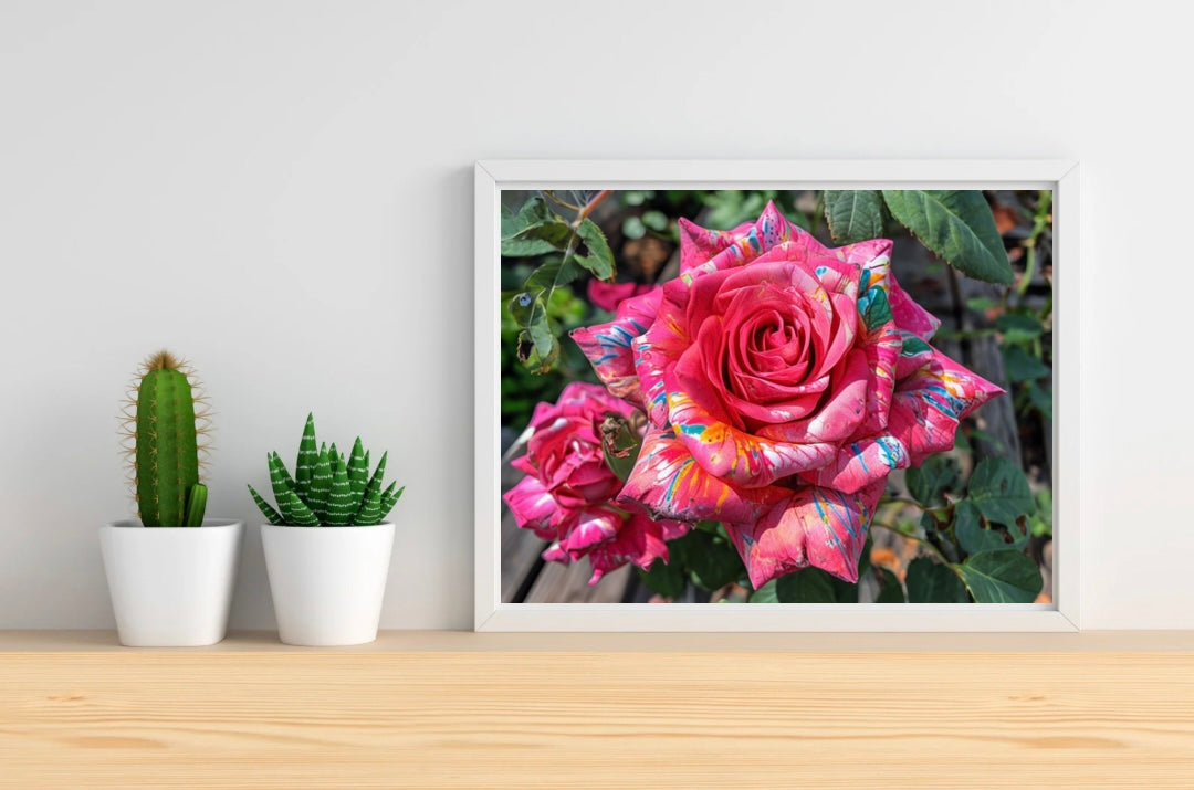 Pink Rose Landscape Print