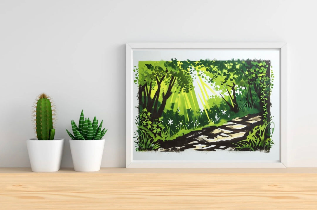 Woodland Background Landscape Print