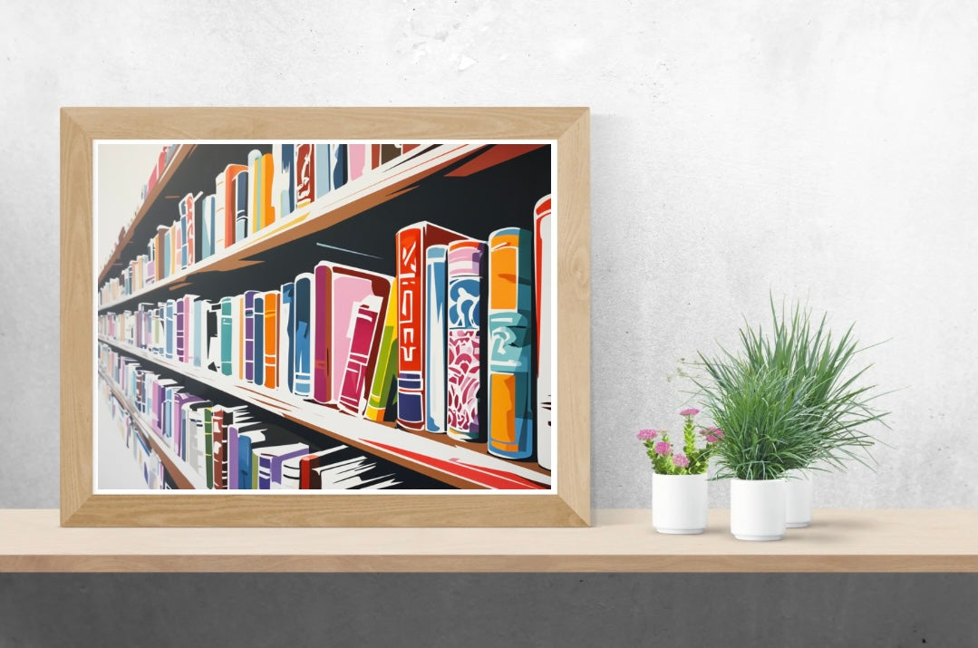 Libary Landscape Print