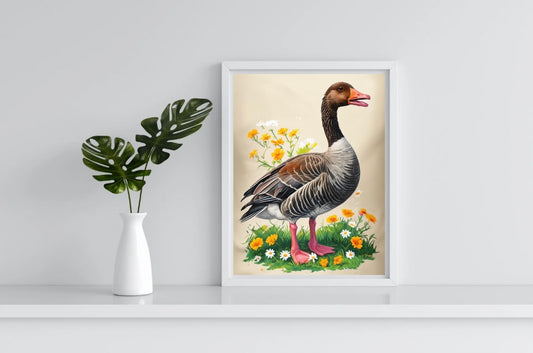 Goose Portrait Print