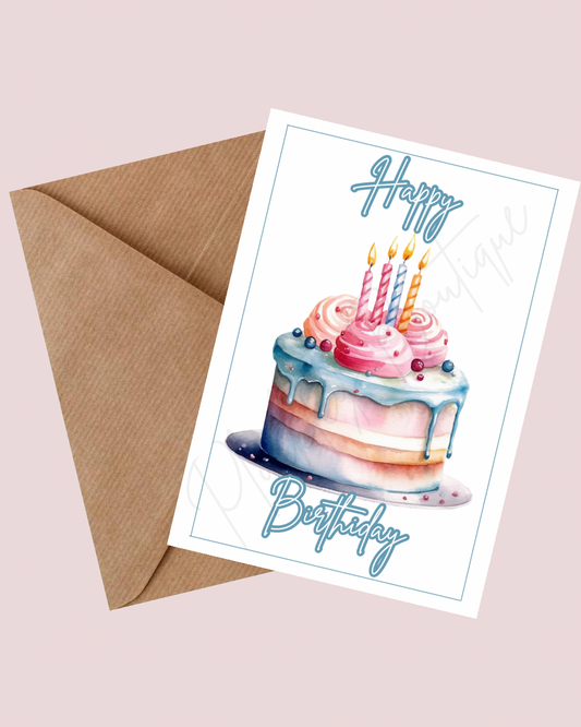 Cake Happy Birthday Card