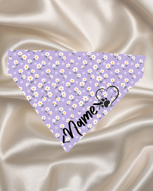 Personalised Purple Daisy Bandana