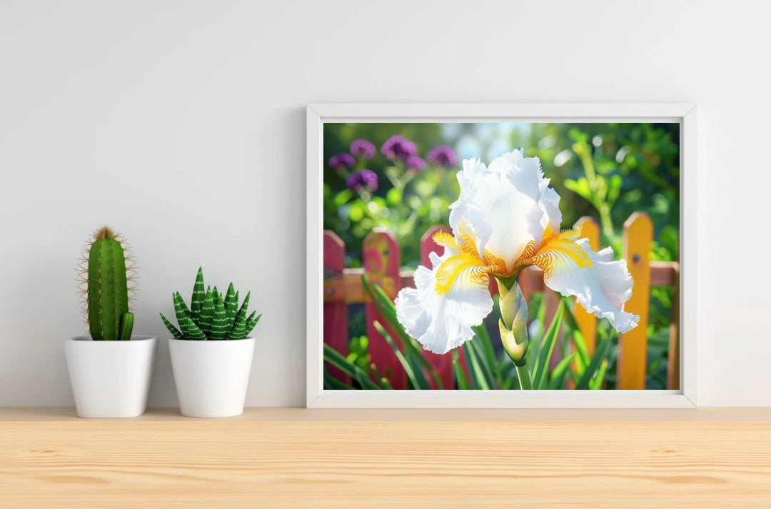 White Iris Landscape Print