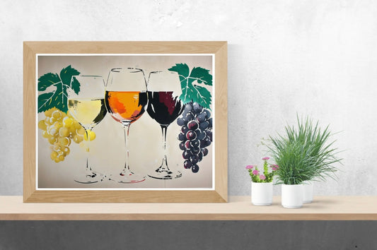 Wine Neutral Background Landscape Print