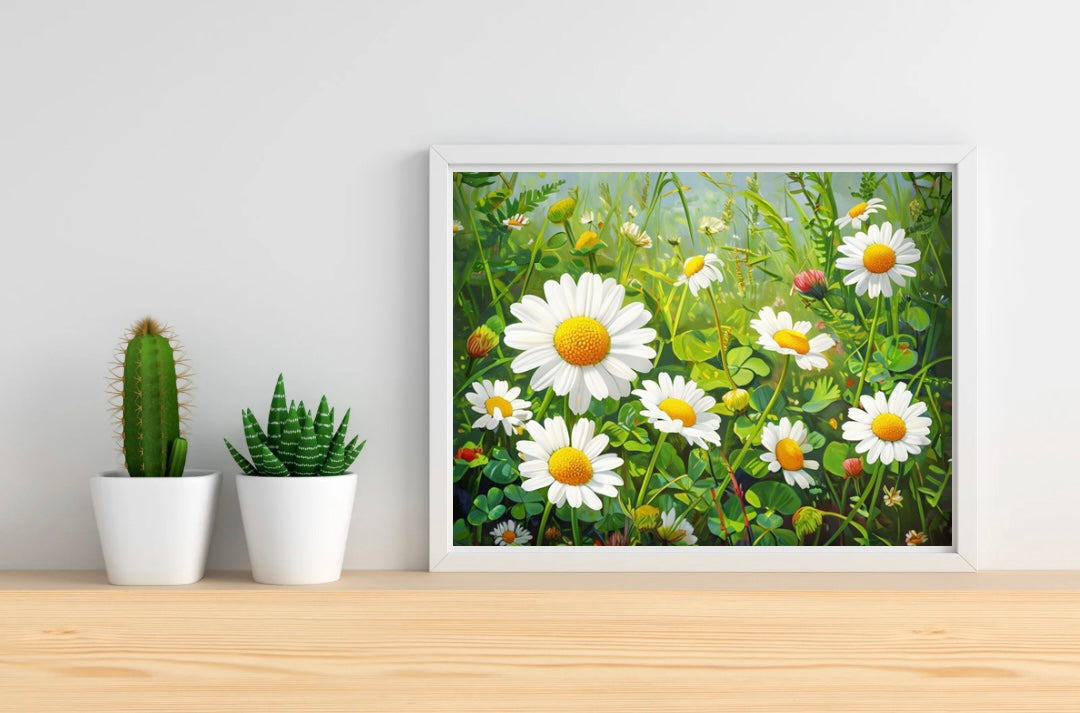 Daisy Field Landscape Print