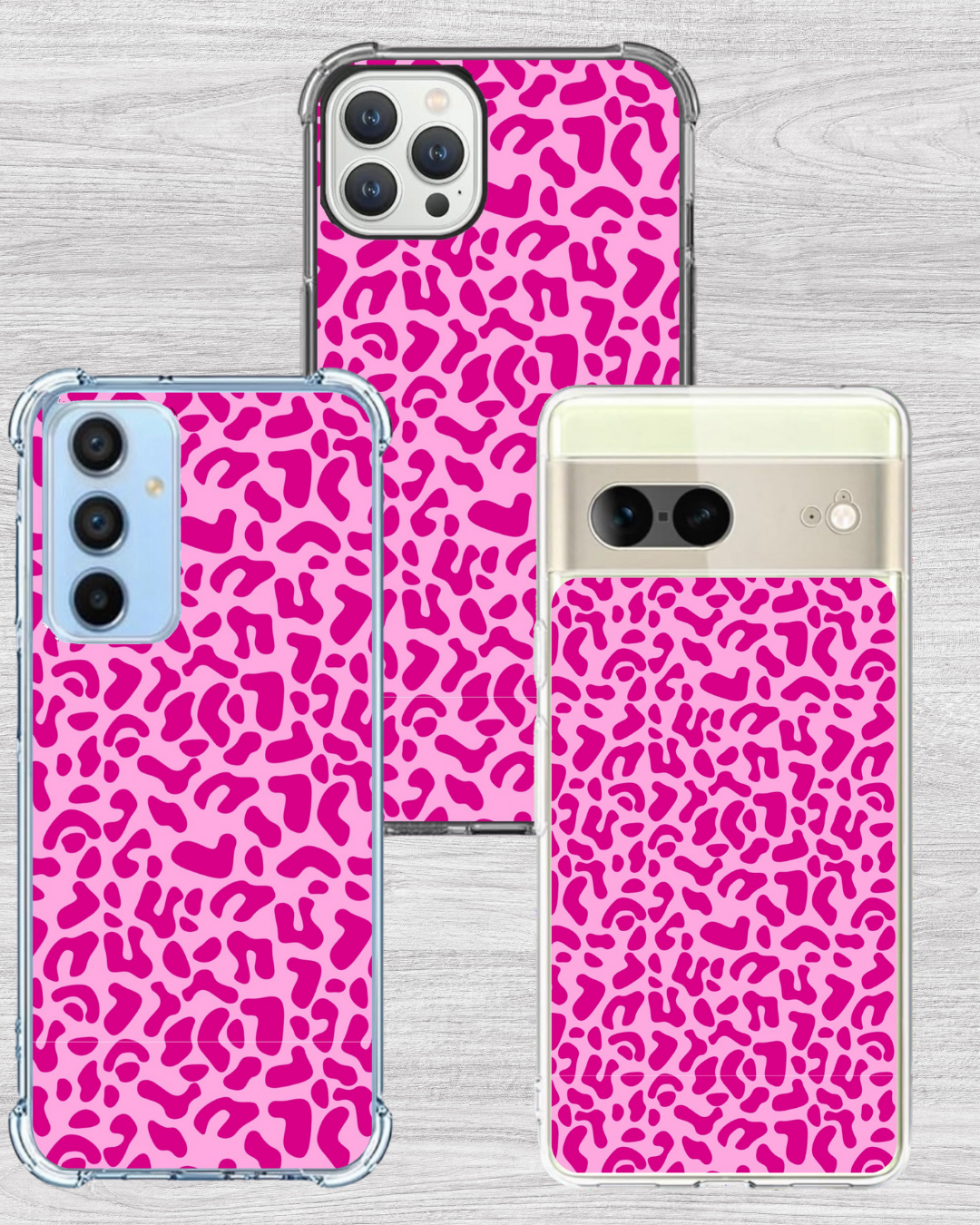 Pink Leopard Print Phone Insert