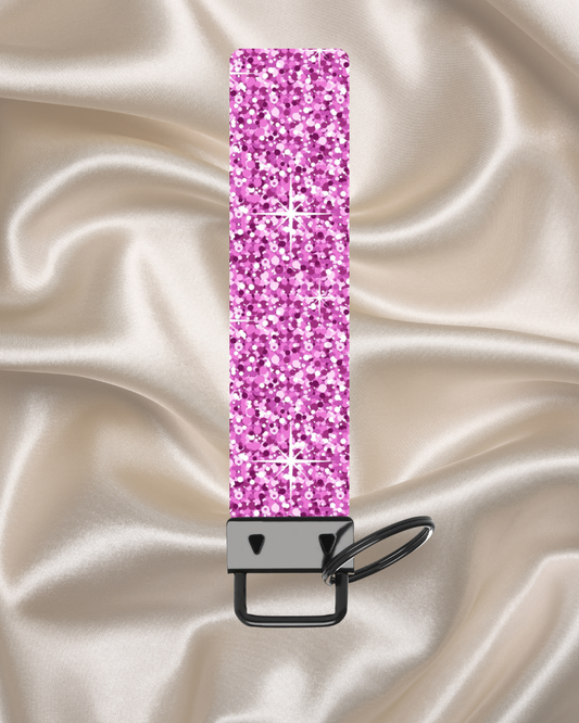 Pink Glitter Effect Wristlet