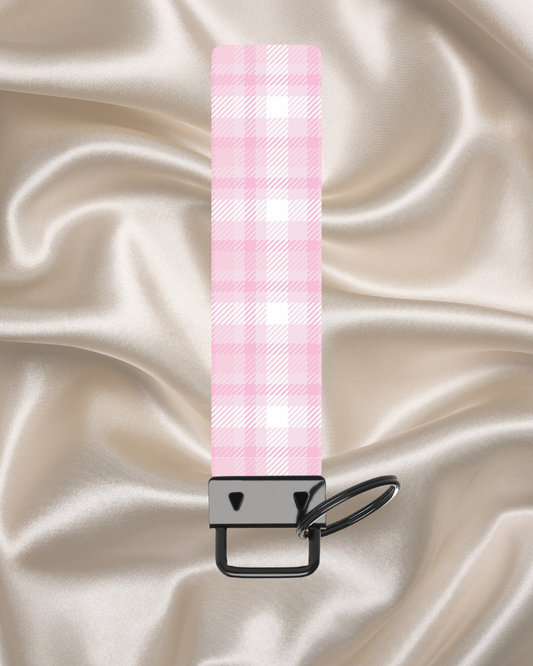 Pink Tartan Wristlet